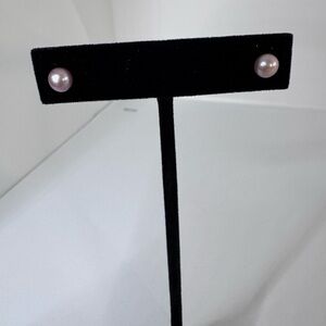 Purple Pearl Stud Earrings